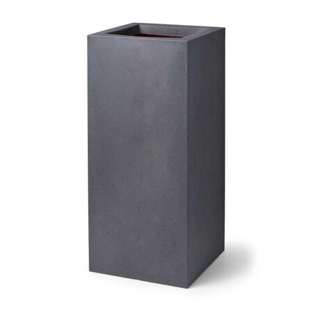 Planter Rectangle Smooth Nl 36X36X79 Dark Grey