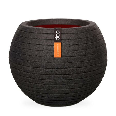 Vase Ball Row Nl 40X32 Black